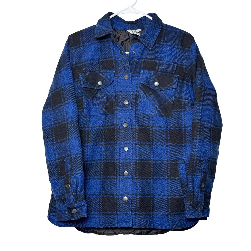 Duluth Trading Co Womens Insulated Folklore Flannel Shirt Jacket Size Medium